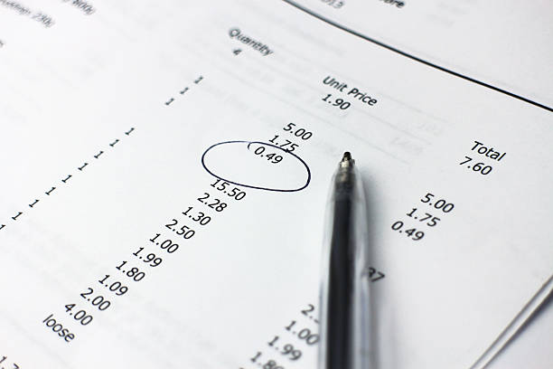 istock Stocklist Invoice with Prices 170620512