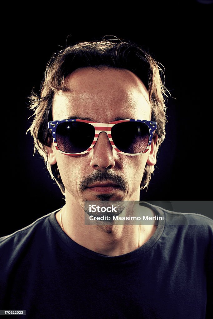 American uomo - Foto stock royalty-free di Occhiali da sole