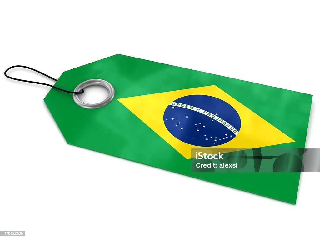 Prodotto in Brasile - Foto stock royalty-free di Bandiera