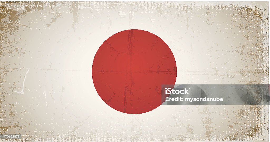 Bandeira do grunge de vetor do Japão - Vetor de Japão royalty-free