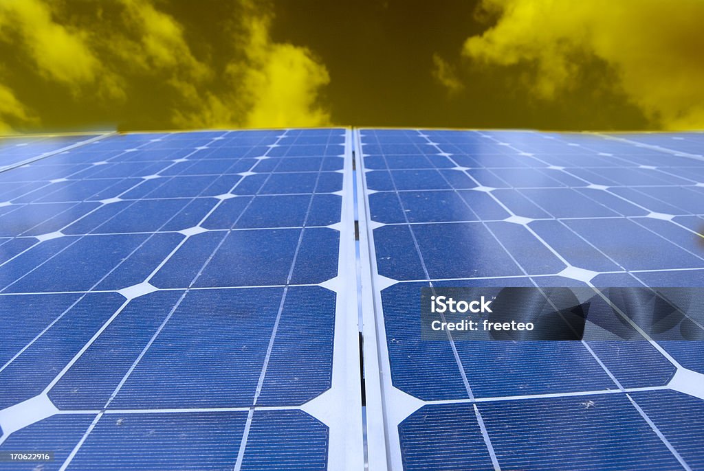 Painel Solar - Foto de stock de Azul royalty-free