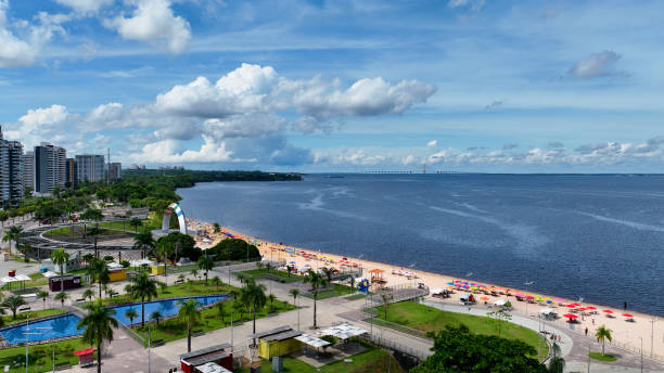 istock Famous Ponta Negra Beach at downtown Manaus Amazonas Brazil. 1706236719