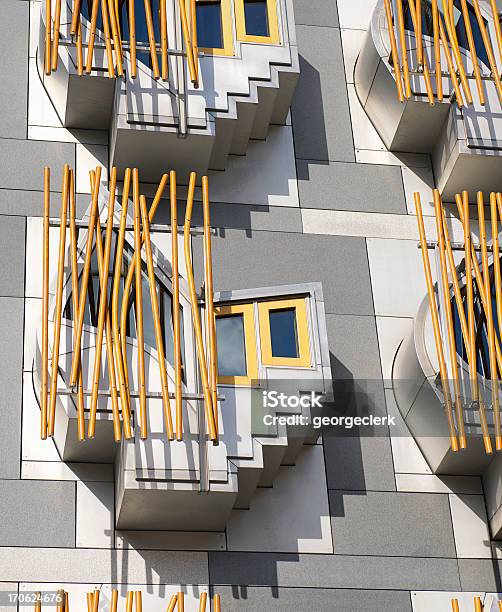 Parlamento Scozzese Window Closeup - Fotografie stock e altre immagini di Architettura - Architettura, Edimburgo, Moderno