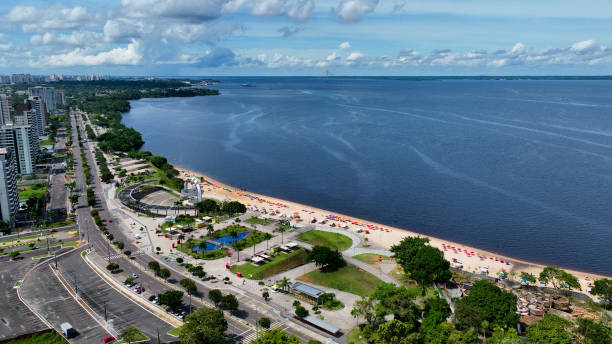 istock Famous Ponta Negra Beach at downtown Manaus Amazonas Brazil. 1706255379