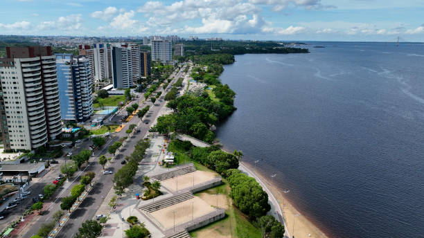 istock Famous Ponta Negra Beach at downtown Manaus Amazonas Brazil. 1706255407
