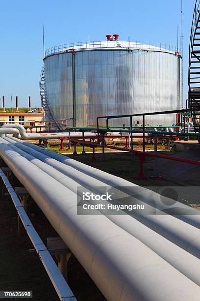 Oil Tank Stock Photo - Download Image Now - Blue, Crude Oil, Environment