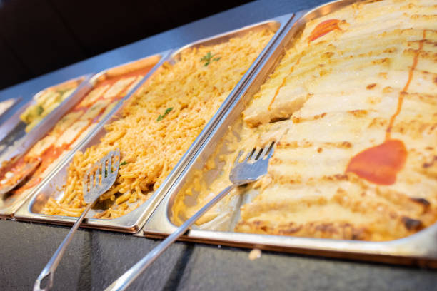 istock Pasta dishes on buffet in an italian restaurant. 1706257634