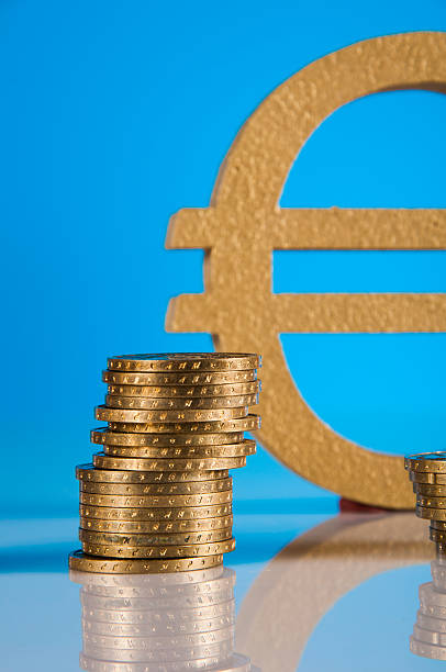 istock Business theme, gold coins with light background 170625840