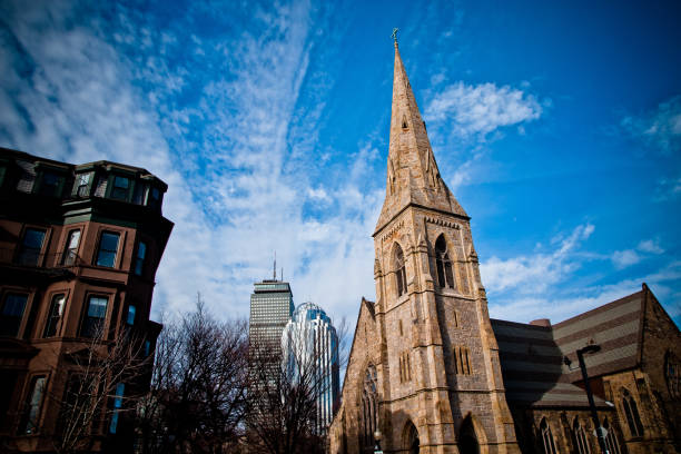 istock Contrast between old buildings and modern skyscrapers. 1706269046