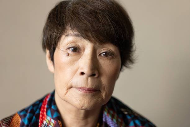 istock Portrait of an old woman's face with a lonely expression 1706276089
