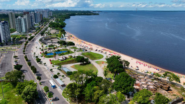 istock Famous Ponta Negra Beach at downtown Manaus Amazonas Brazil. 1706278347