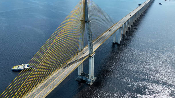 istock Landmark Cable Bridge at downtown Manaus Amazonas Brazil. 1706282062