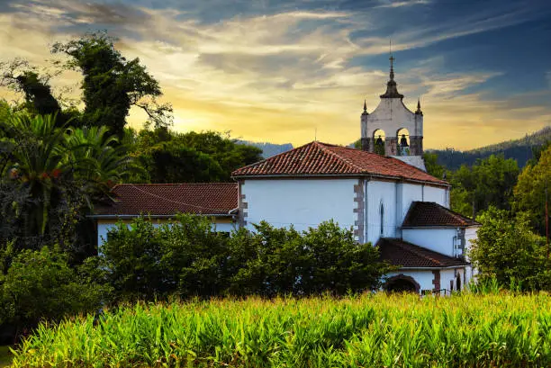 Photo of Santa Eulalia de Valduno church, Primitive Way to Santiago, Las Regueras, Asturias, Spain