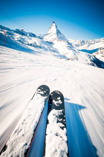 Skiing at speed point of view