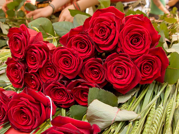 istock Red bouquet roses at florist's 170635934