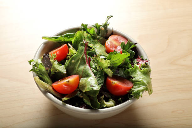 Serving size green salad bowl