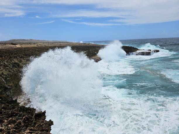 istock Big waves crushing against the cliffs in Curazao 1706379460