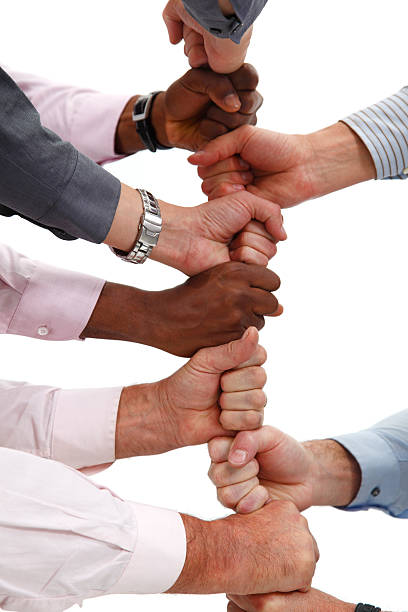 istock Business team building with fists 170639138