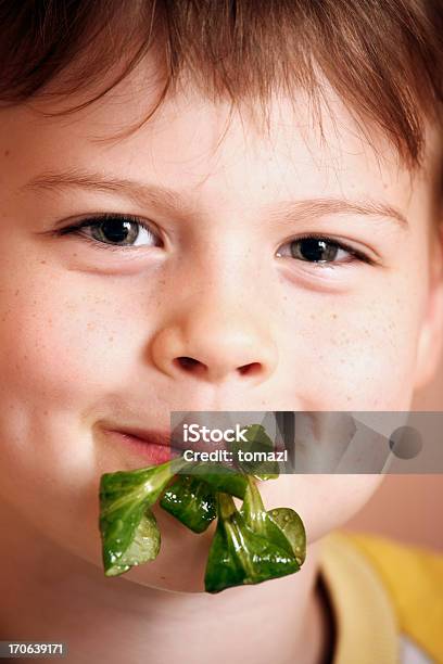 Child With Vegetables Stock Photo - Download Image Now - Eating, 6-7 Years, Balance