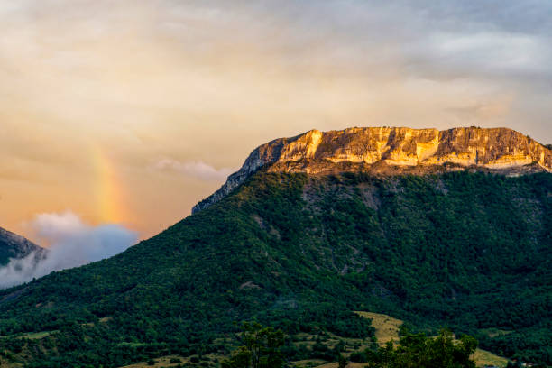 istock Mountain in the light of the setting sun. 1706394696