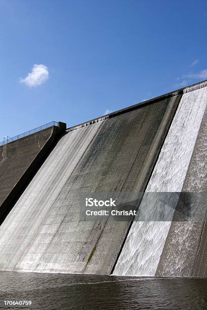Llys Y Fran Reservoir Dam Overflow Stock Photo - Download Image Now - Abstract, Architecture, Built Structure