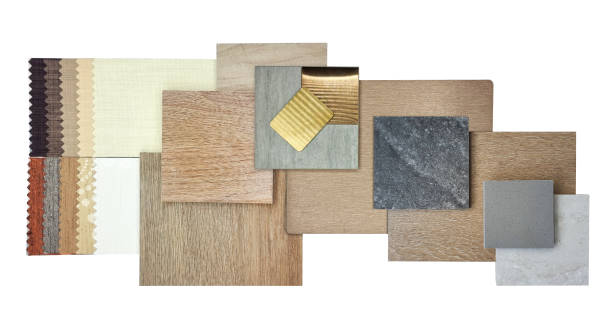 istock collection of interior materials sample contains gold stainless, stone ceramic floor tiles, wooden tiles, copper brass laminated, palette of drapery catalog isolated on background with clipping path. 1706417036