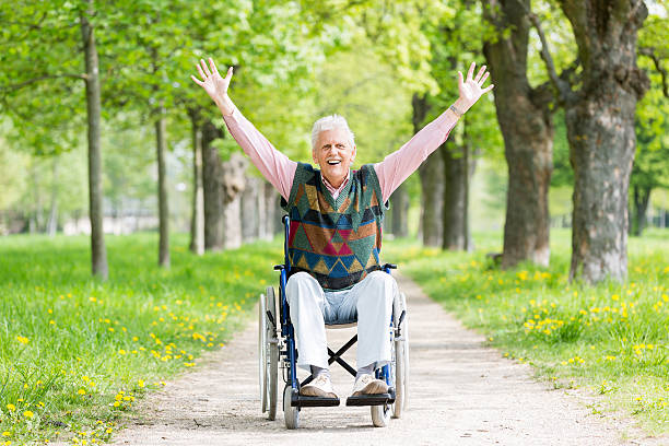 istock Senior man sitting on a wheelchair 170642025