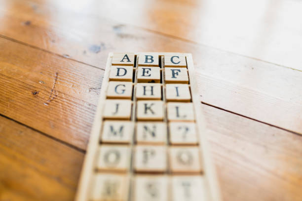 Set of alphabet letters for schools and learning