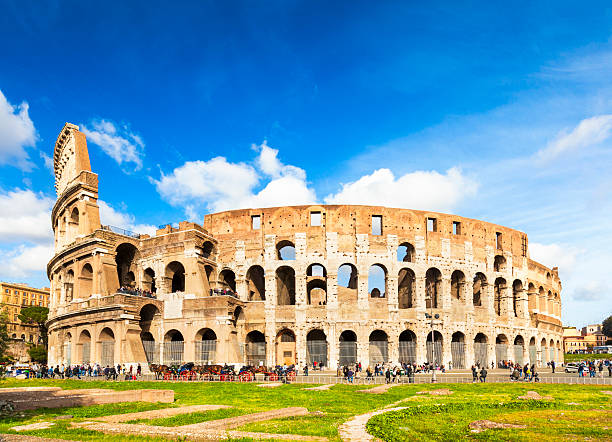 colosseum in 로마, 이탈리아 - ancient rome ancient past architecture 뉴스 사진 이미지