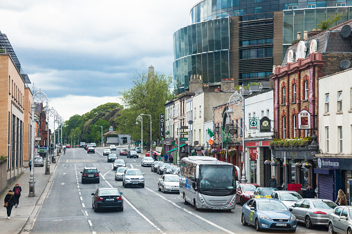 Dublin, Ireland - June 2, 2022. The view of Frederick street in Dublin, Ireland.