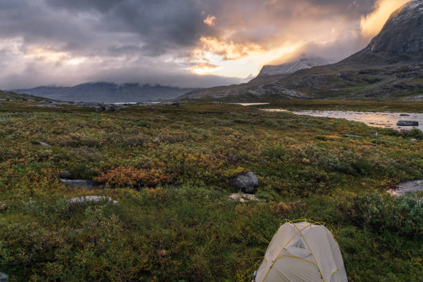 istock Sunrise over the campsite 1706523412