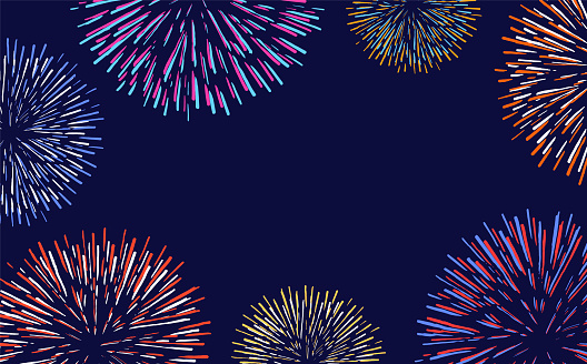 fireworks show, background, new year card, new year template