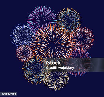 istock fireworks show, background, 1706529166