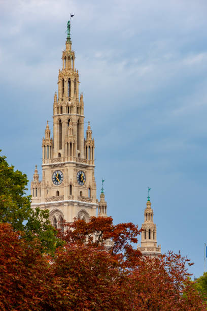 istock Vienna City Hall tower in autumn, Austria 1706556929