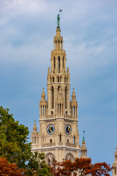 istock Vienna City Hall tower in autumn, Austria 1706556931