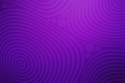 This abstract artwork boasts a purple backdrop that gracefully shifts from a gentle hue at the center to a richer shade at its periphery. It's adorned with a series of soft distorted concentric circles of different sizes, strategically placed to evoke depth and motion. The result is a seamlessly fluid and captivating composition.