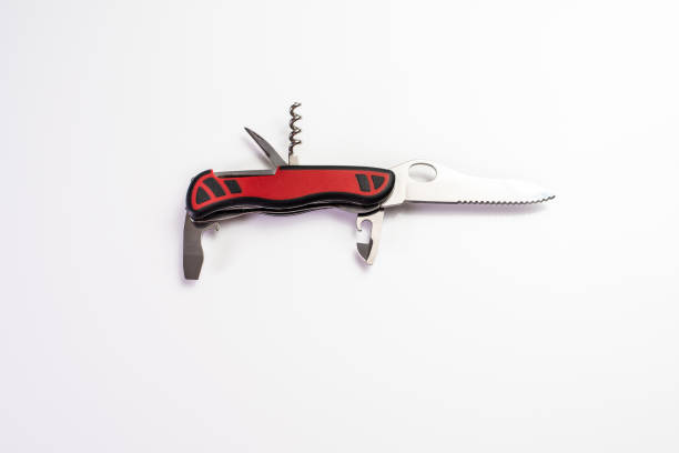 istock Multipurpose open Swiss army knife isolated on white background. 1706643876