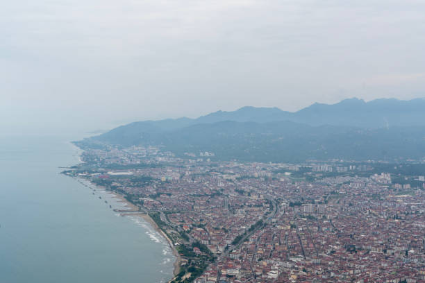 Panoramic view of Ordu province from above