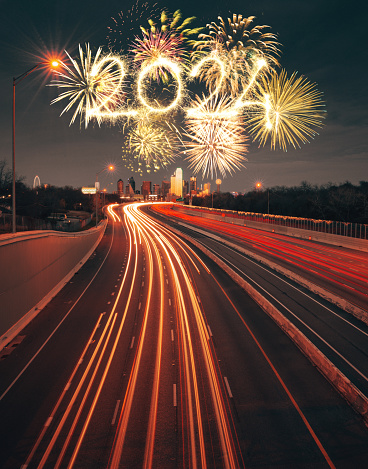 dallas skyline for the new year