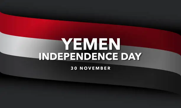 Vector illustration of Yemen Independence Day Background Design.