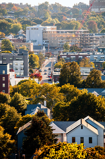 City skyline. Portland, Maine, USA.