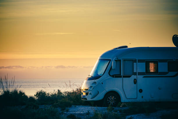 istock Caravan on nature in the morning at sunrise 1706784501