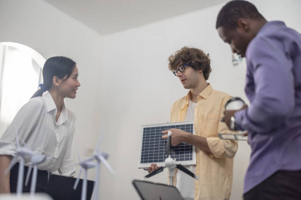 istock Renewable energy experts optimize solar panel materials to be pure silicon for energy efficiency 1706932216