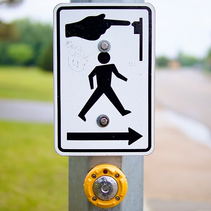 Pedestrian crossing signage in Canada
