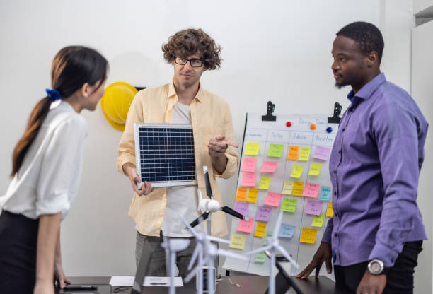 istock Renewable energy experts optimize solar panel materials to be pure silicon for energy efficiency 1706995611