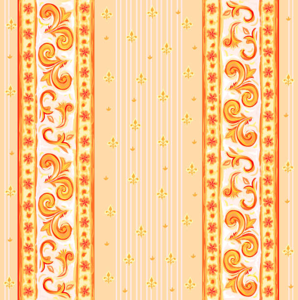 ilustrações, clipart, desenhos animados e ícones de rico padrão decorado sem costura. papel de parede mural de luxo. decoração de ornamento listrado dourado real. estampa para design, tecido, banner, bordado. belo fundo ornamentado. ilustração vetorial. - mattress embroidery pattern textile