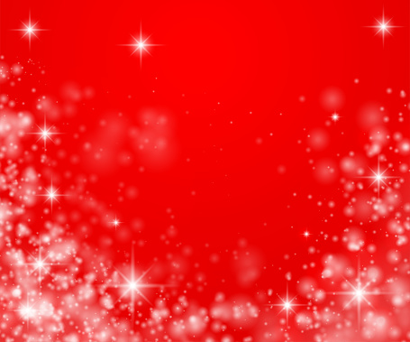 Christmas banner with glittering red background, with copy space