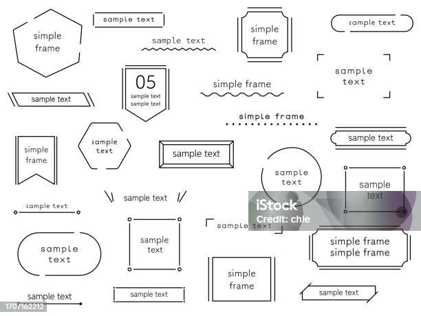 Basic Graphic Frame Vector Illustration Set Of Simple Frames Stock Illustration - Download ...