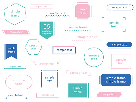 Basic Graphic Frame Vector Illustration Set Of Simple Frames Stock Illustration - Download ...