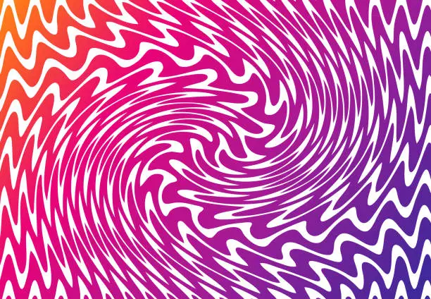 Vector illustration of Abstract Background of wavy, ying yang pattern